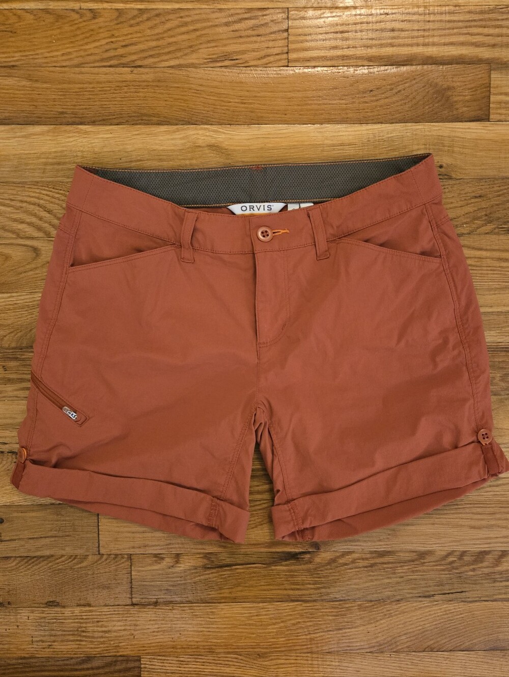 ORVIS Jackson Convertible Quick Dry Rust Orange Shorts 4 / Small